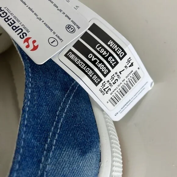 Superga 2750 Tie Dye Denim Sneakers Size 7 - Picture 5 of 8